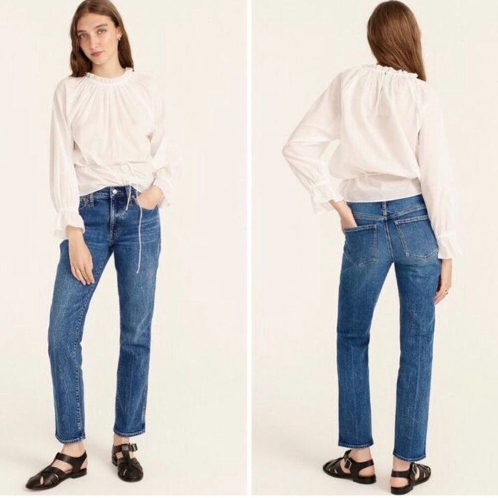 J. Crew 9" mid-rise vintage slim-straight jean in Catskill wash 27